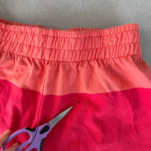 Free People Movement Retro Rugby Sweater Striped Shorts Set Pink Coral XS - Picture 7 of 13